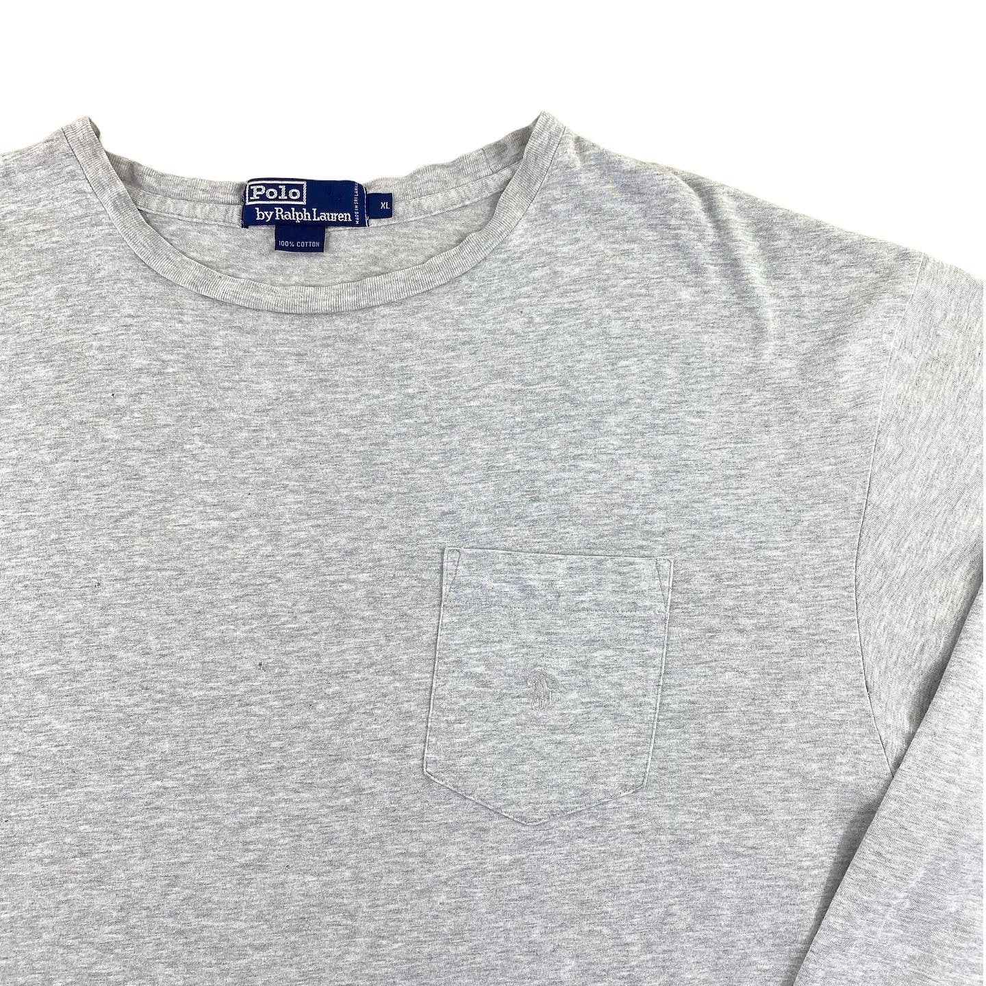 90s Polo longsleeve pocket tee  XL