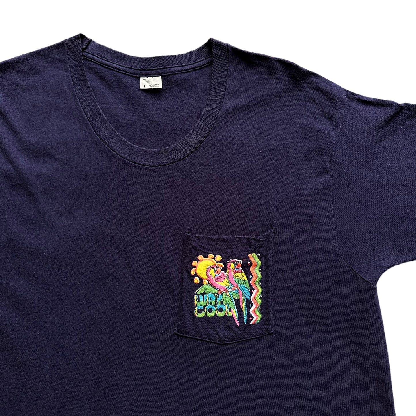 80s Way cool pocket tee large