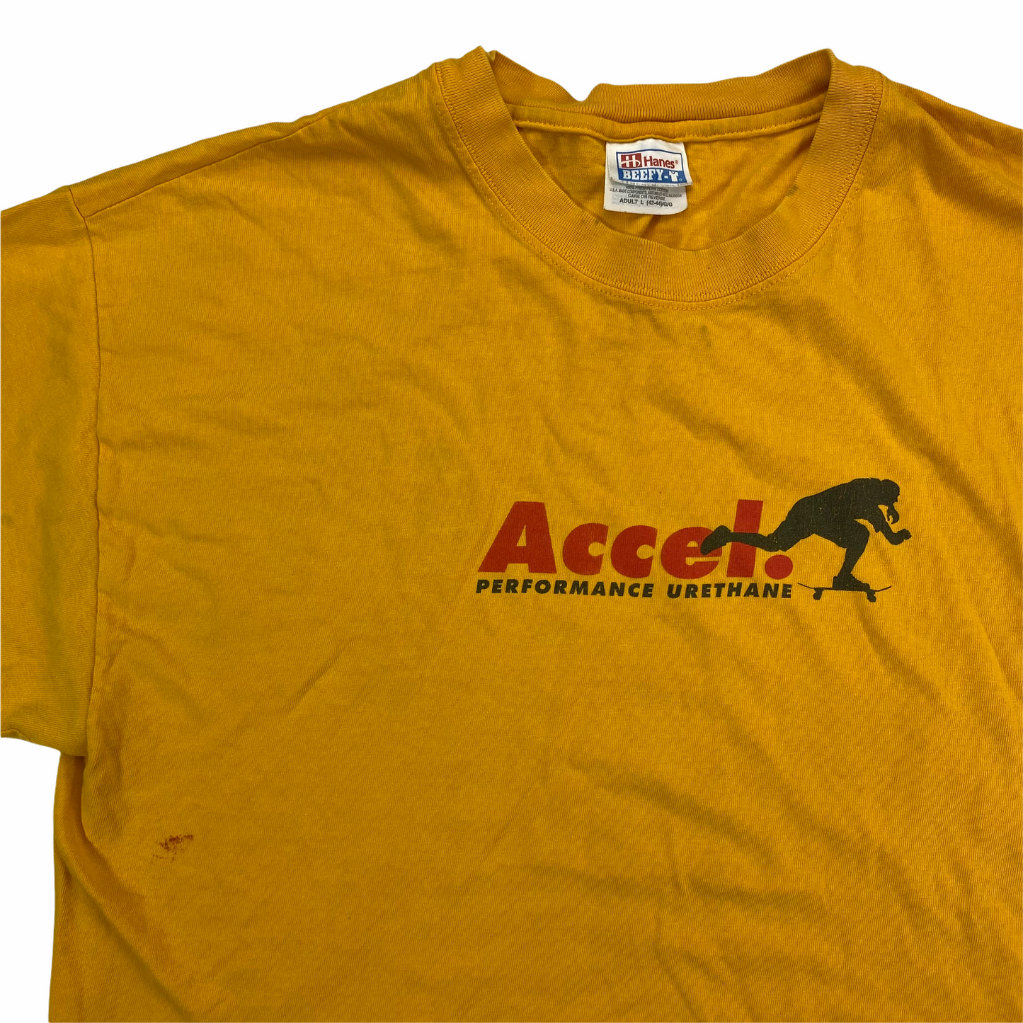 Accel wheels skate tee. Large