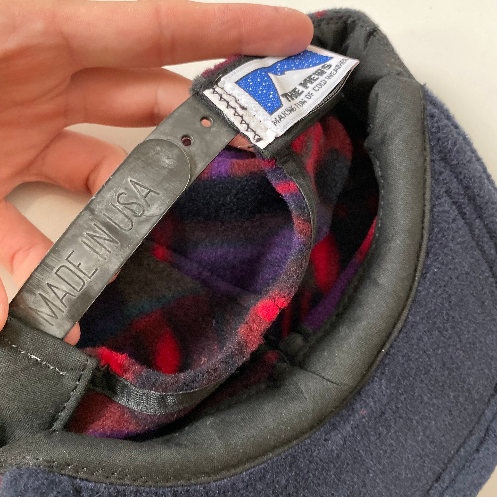 90s Polartec fleece snapback hat - Made in usa 🇺🇸