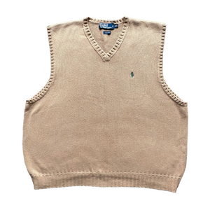 Polo cotton sweater vest XXL