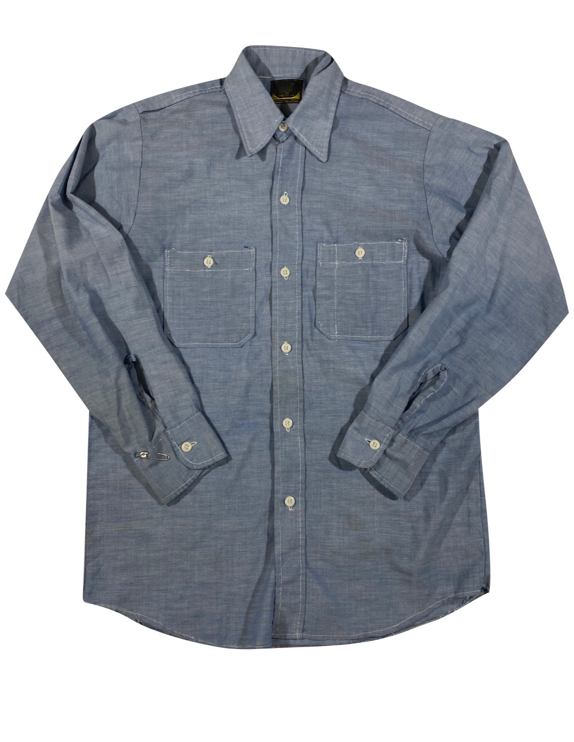 60/70s Chambray Work Shirt Small