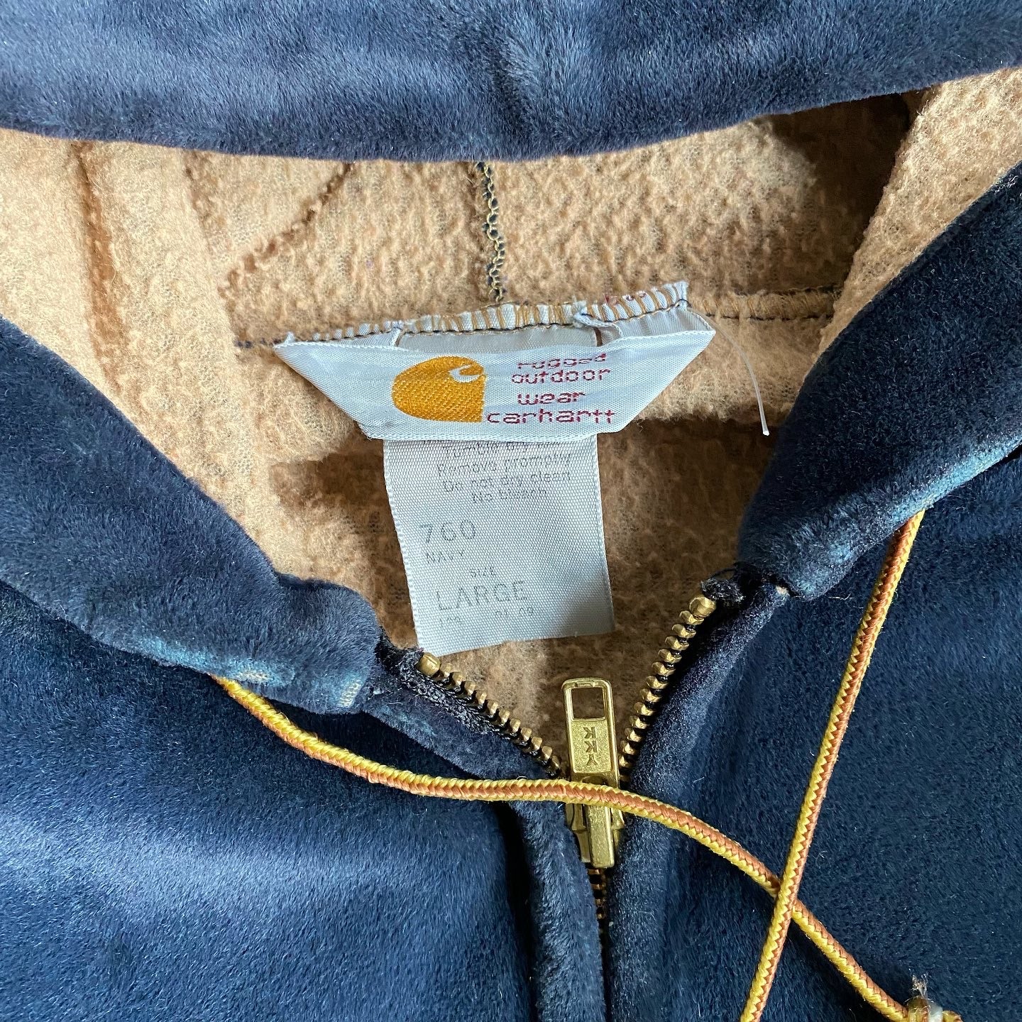 80s Carhartt velour jacket medium fit