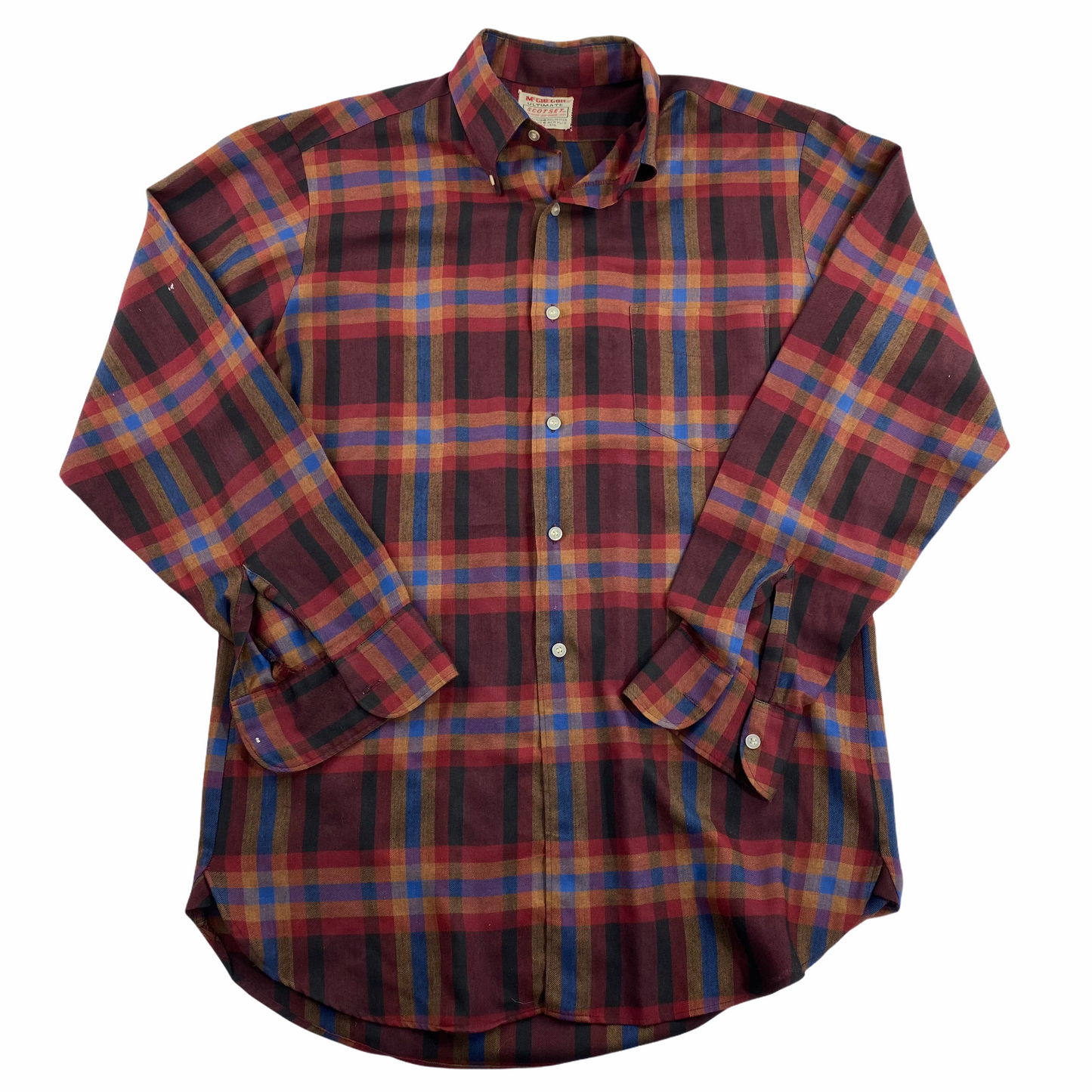 80s Plaid button down. medium