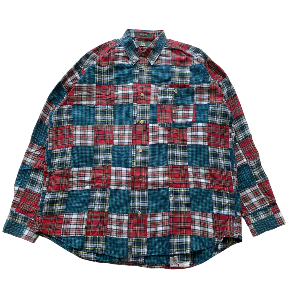 Orvis patchwork shirt large