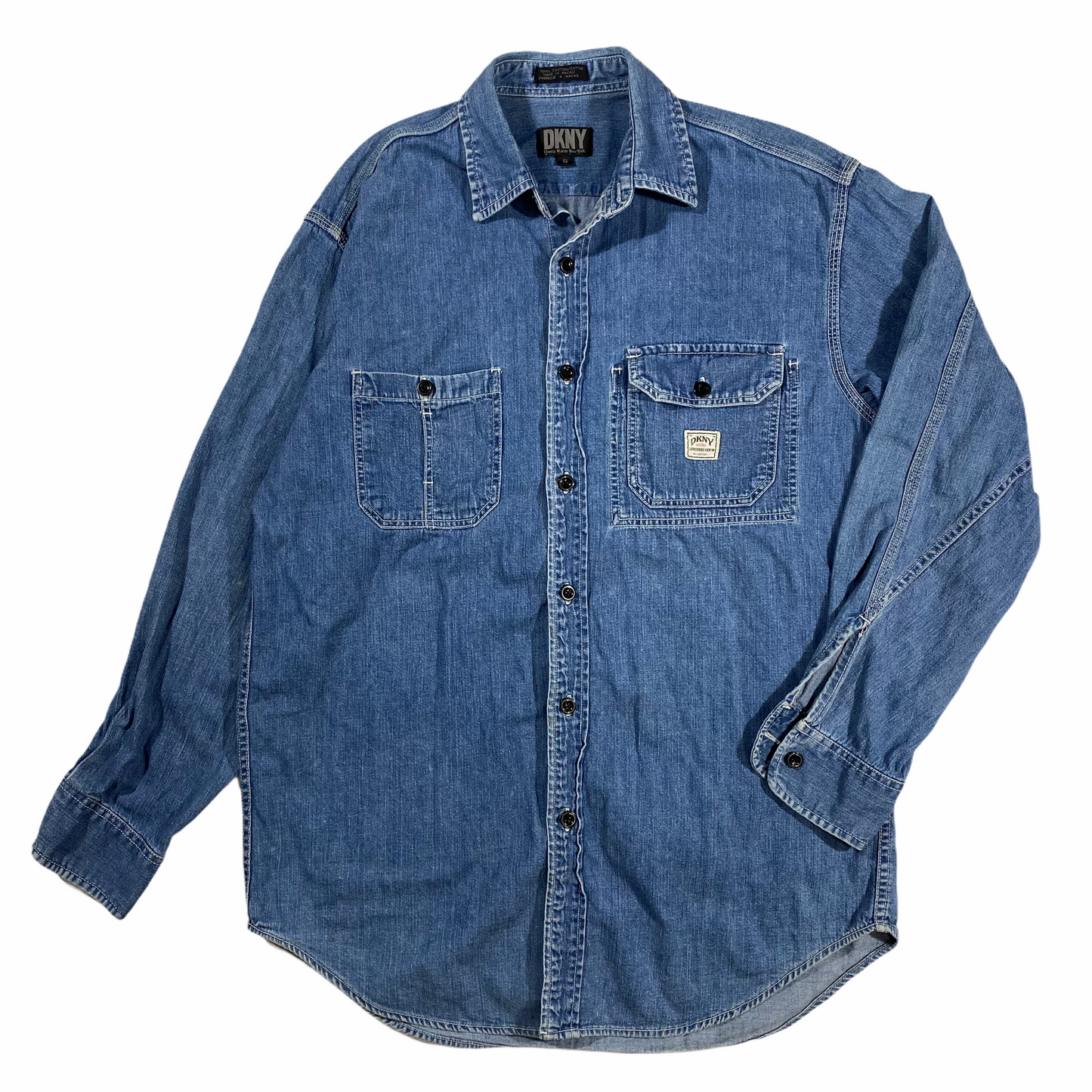 90s Donna karan denim shirt S/M