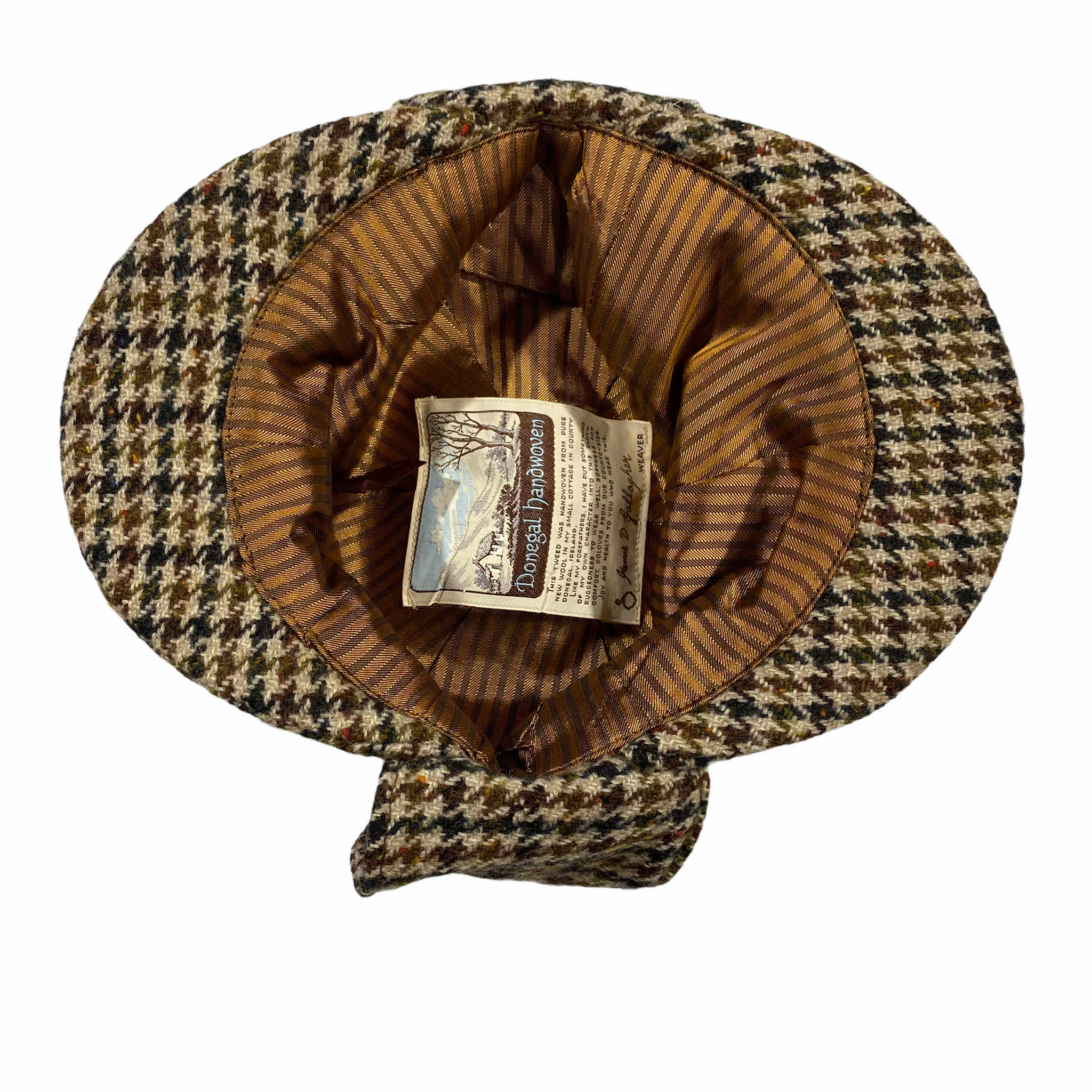 Wool tweed sherlock hat. sz7