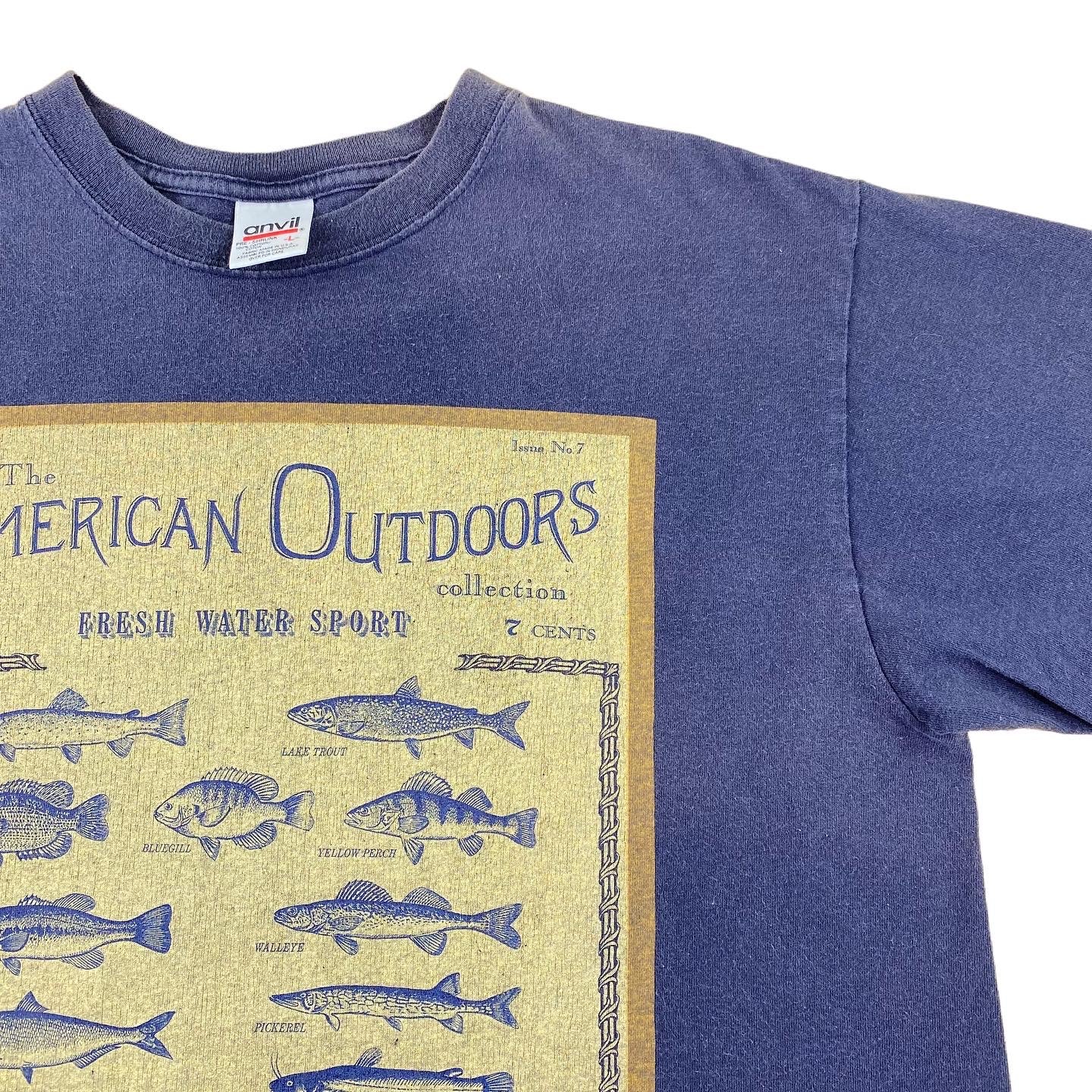 90s American outdoors fish tee. Medium fit