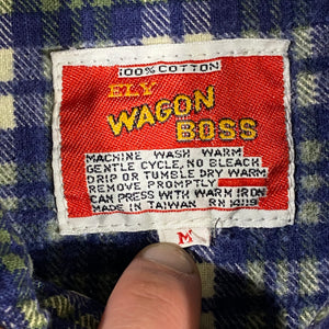 80s Wagon boss western pearl snap shirt medium