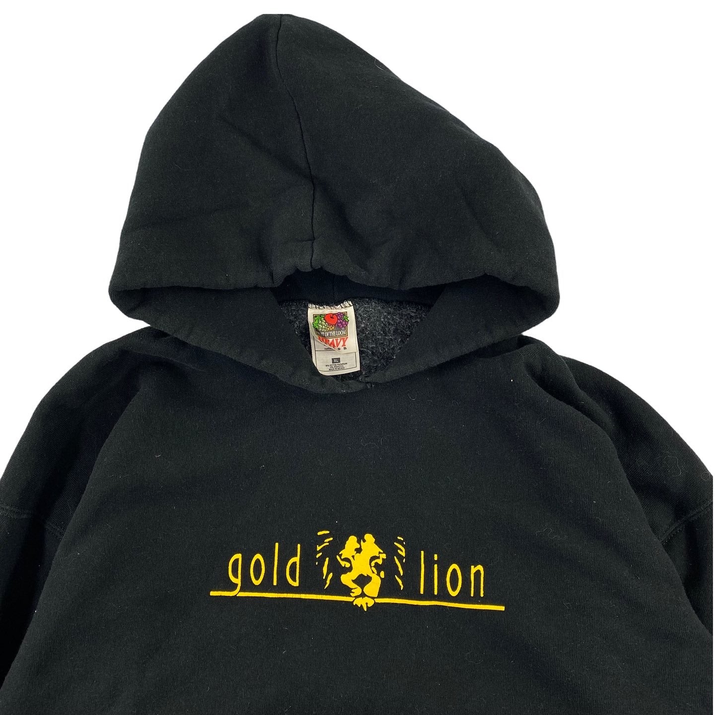 Gold lion hooded sweatshirt. XL