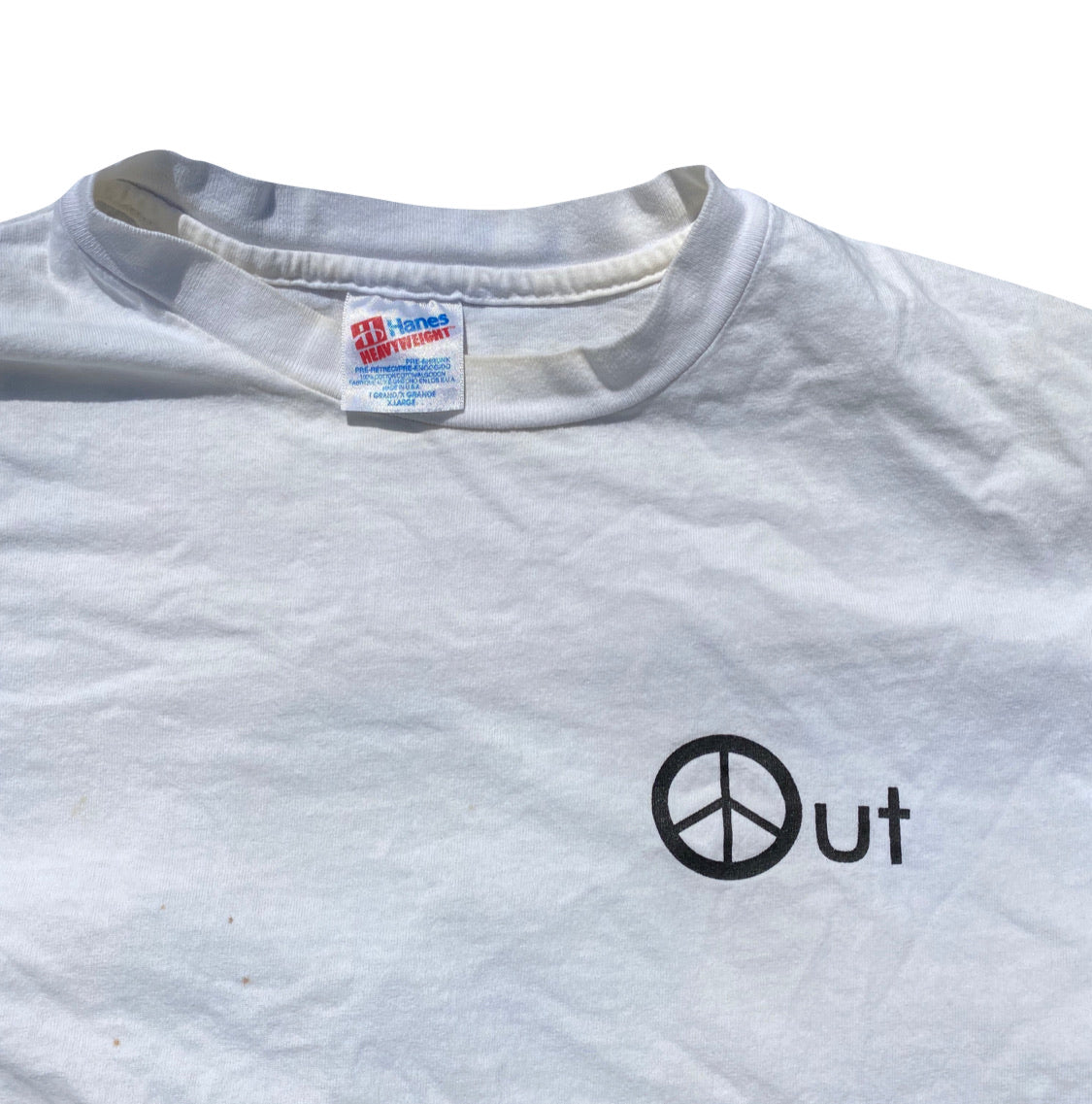 90s Peace out tee. XL