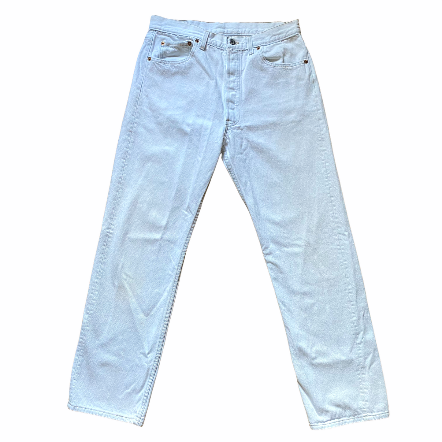 80s Levi's 501 White Denim 34/30