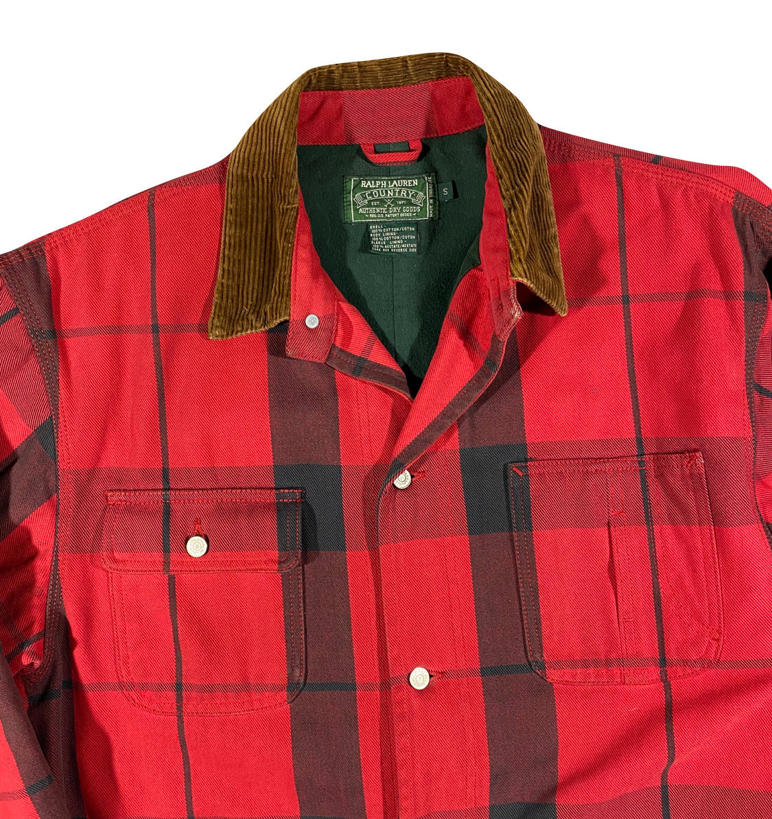 Polo country tartan chore coat Small