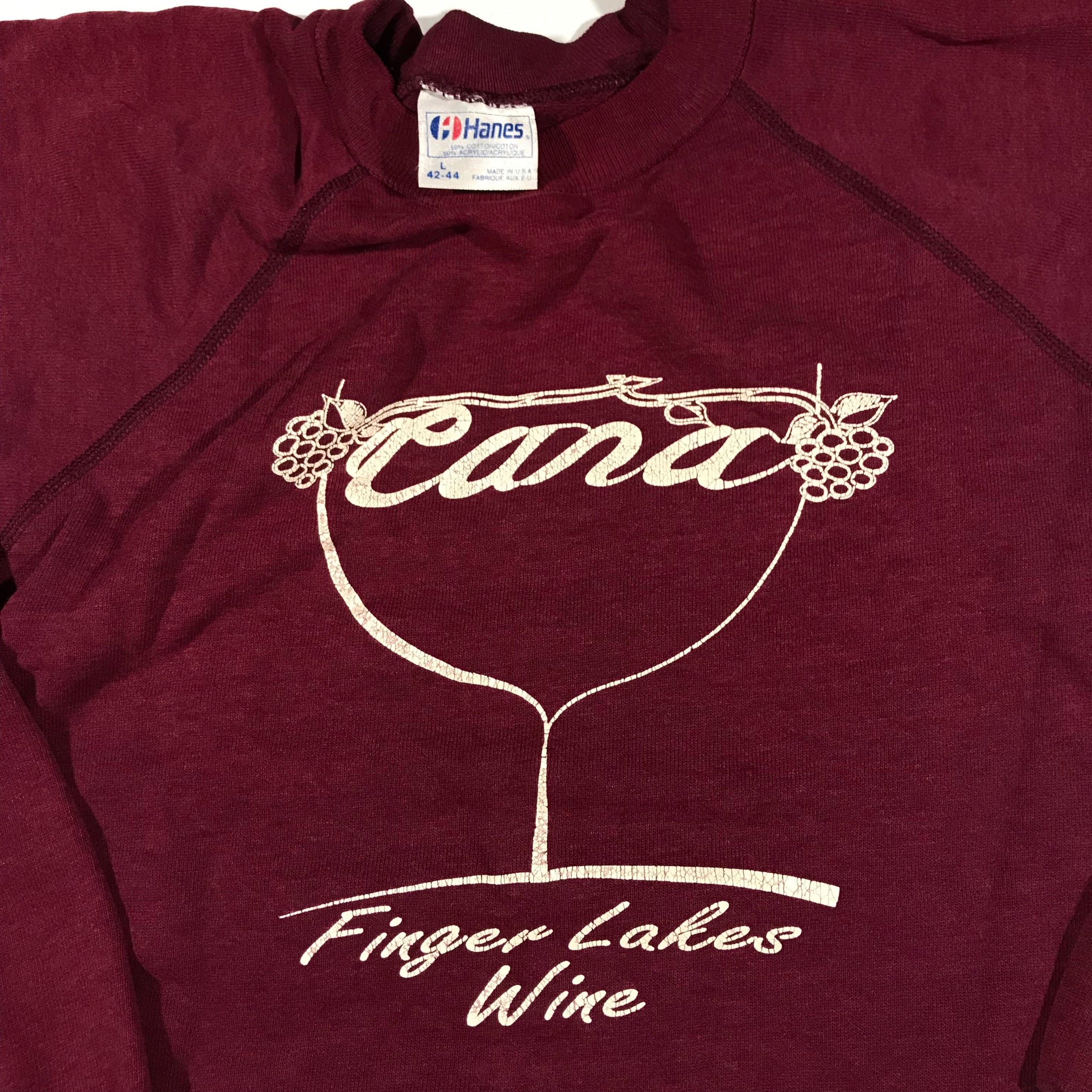 80s Cana fingerlakes wine sweatshirt. medium fit