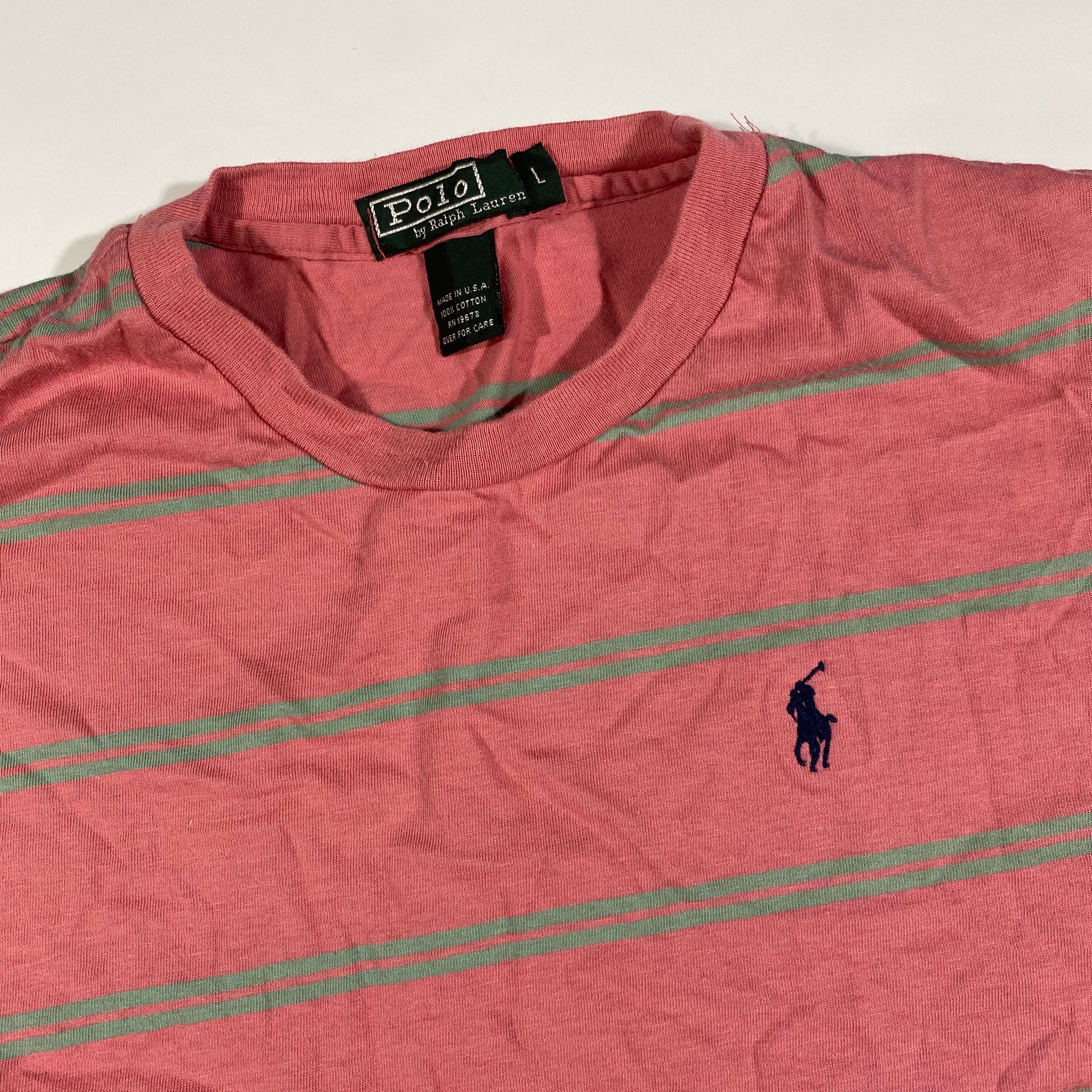 80s Polo ralph lauren striped tee pack. Womens or boys large. Men’s small fit