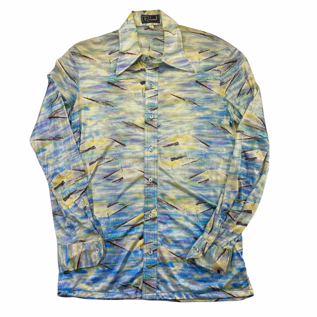 70s Poly Watery Shirt S/M