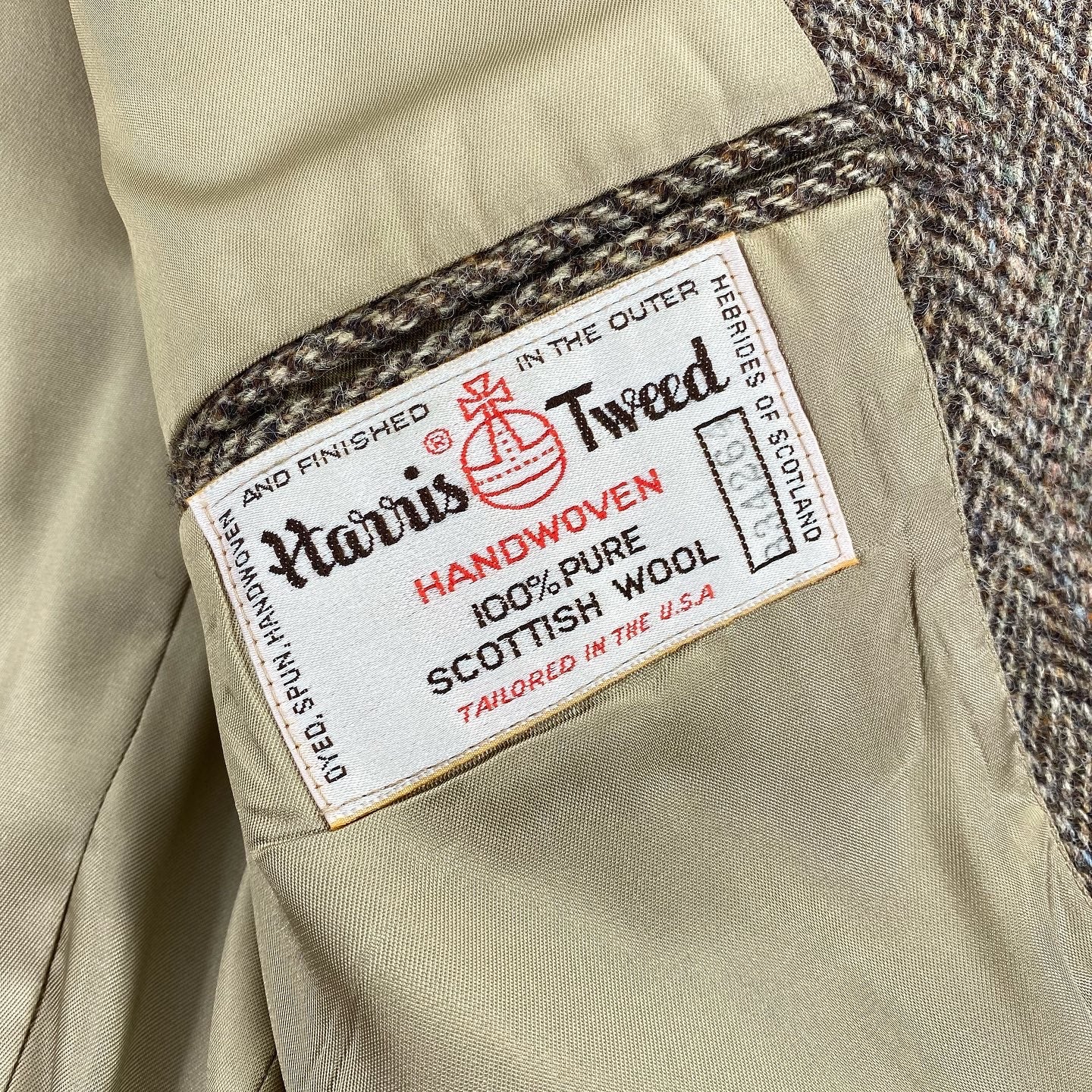 80s Harris tweed suit jacket