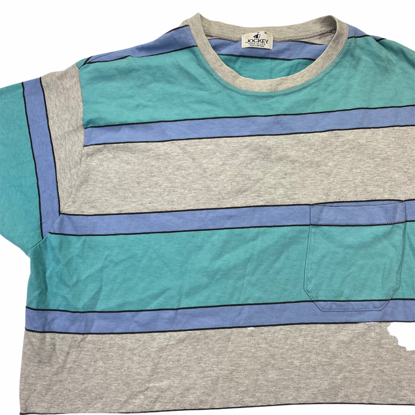 90s Jockey Striped Pocket T-Shirt XL