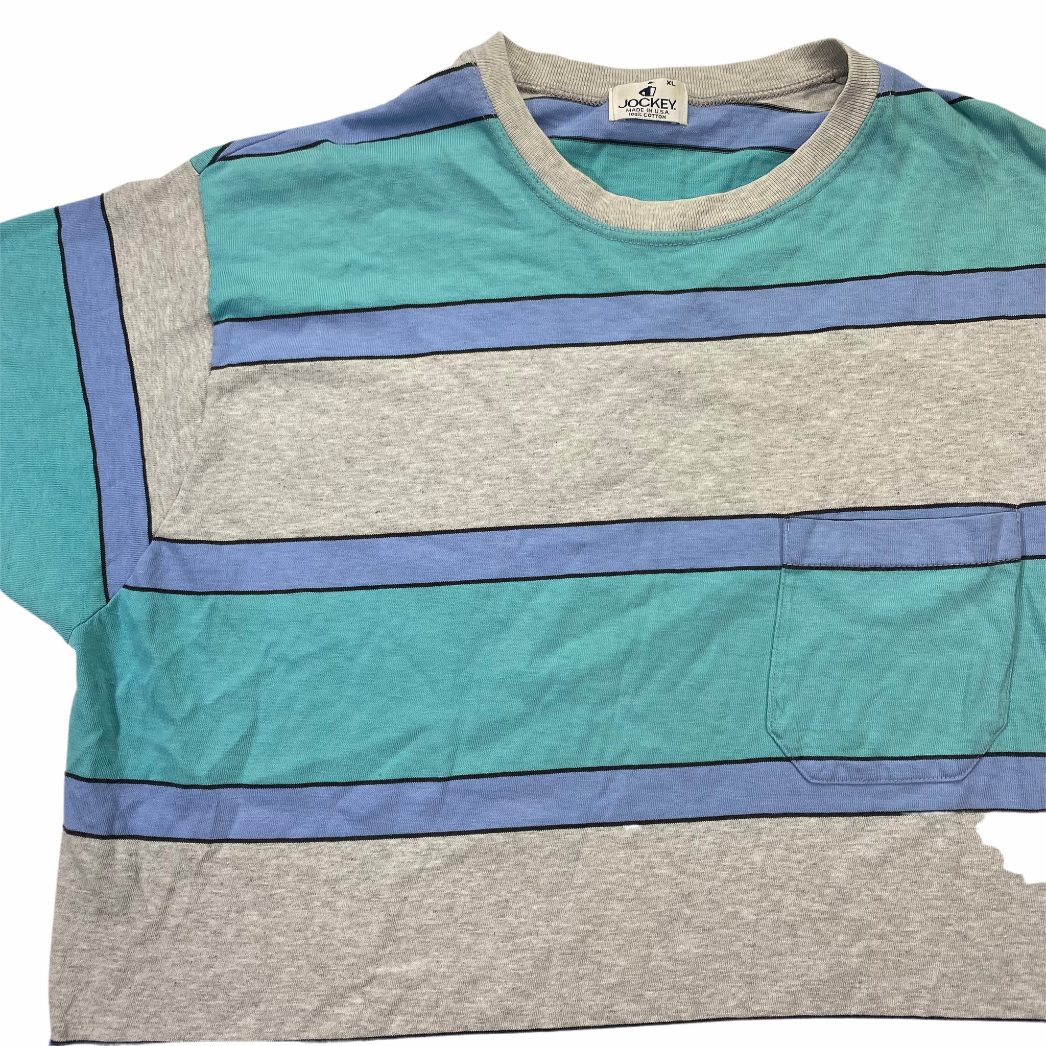 90s Jockey Striped Pocket T-Shirt XL