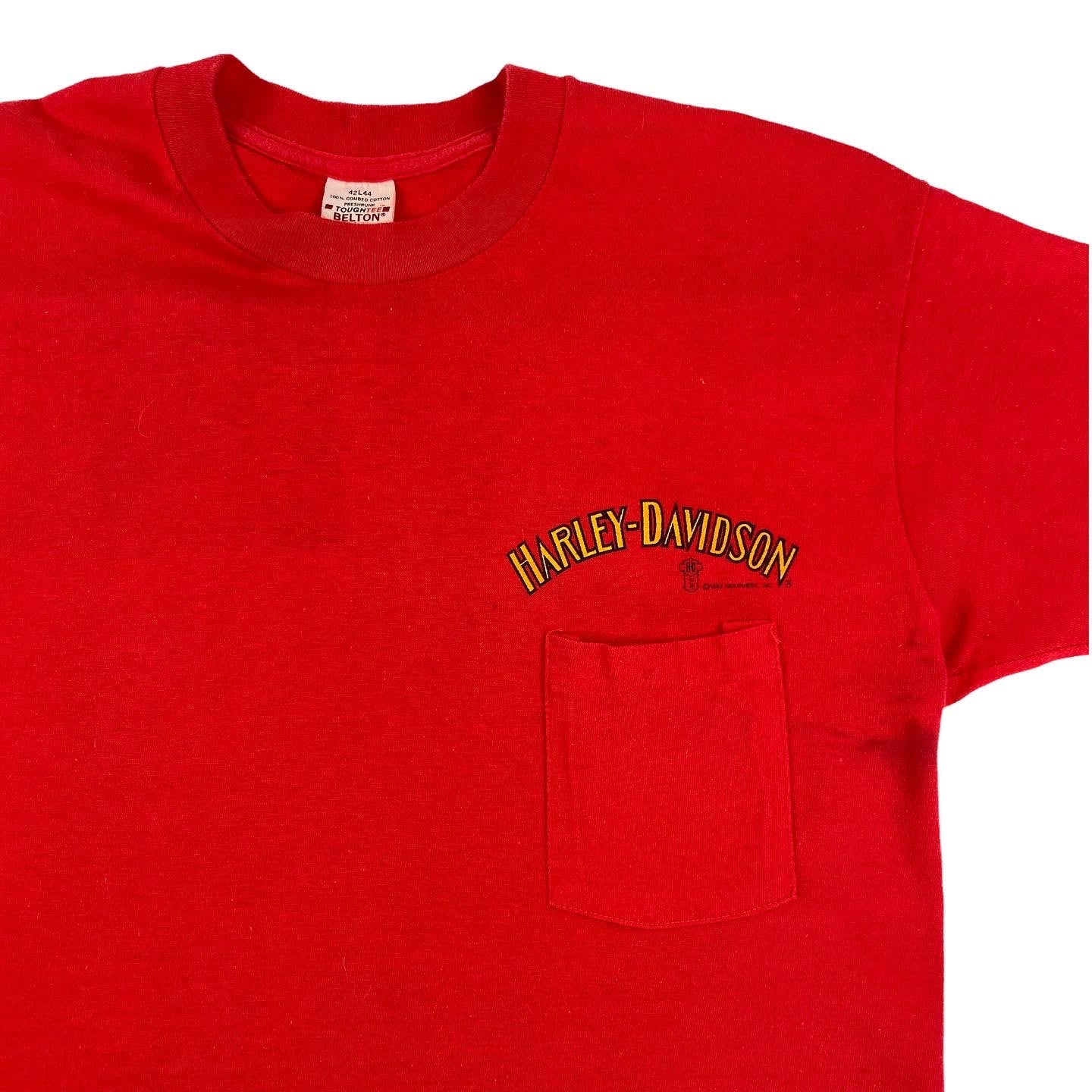 80s Harley pocket tee. big jim’s sports medium