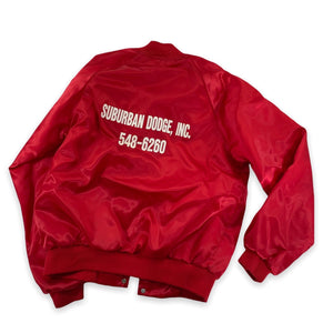 80s Suburban dodge satin jacket. medium