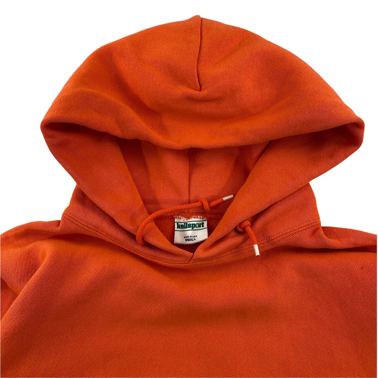 Heavyweight hooded sweatshirt. tangerine. Made in usa🇺🇸 Small