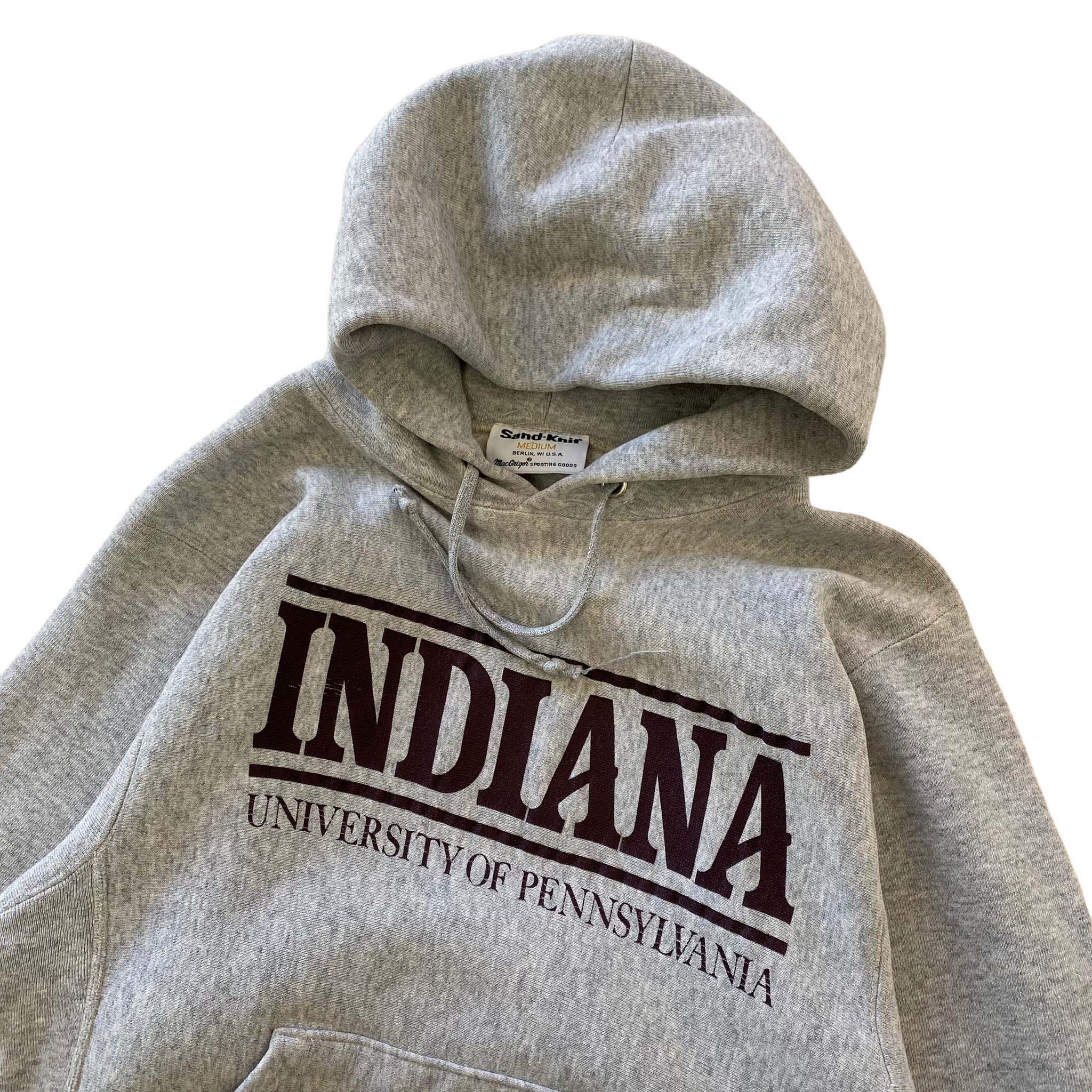 80s Indiana University of pennsylvannia hooded sweatshirt medium