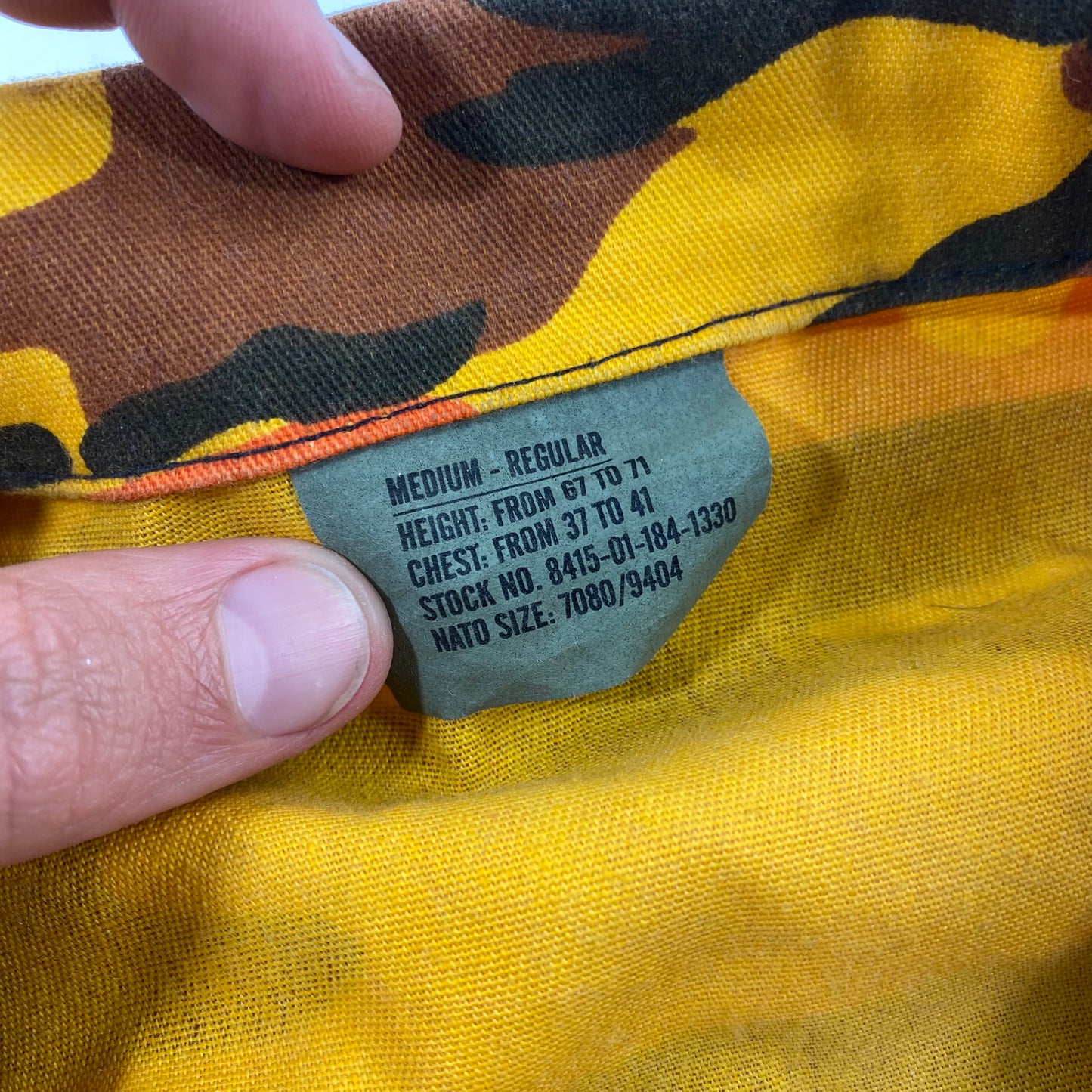 Orange camo jacket medium