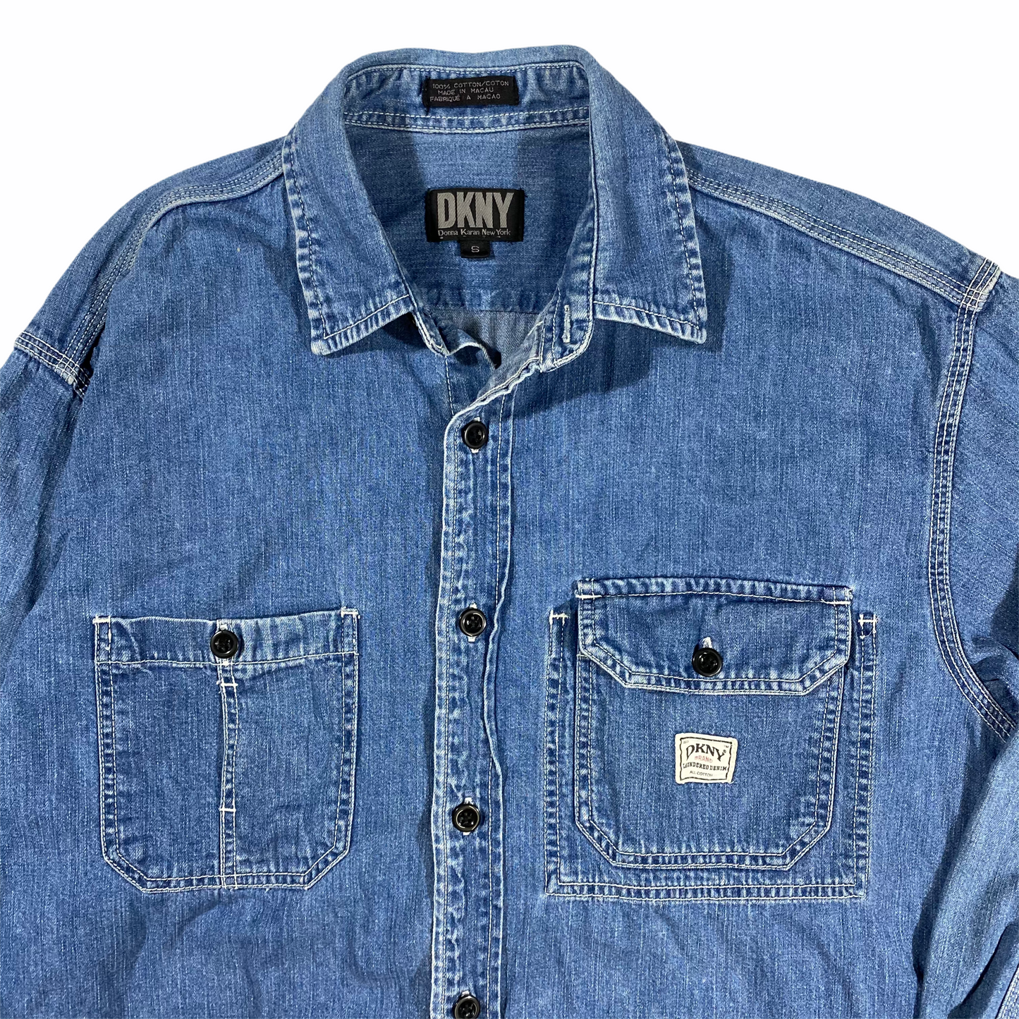 90s Donna karan denim shirt S/M