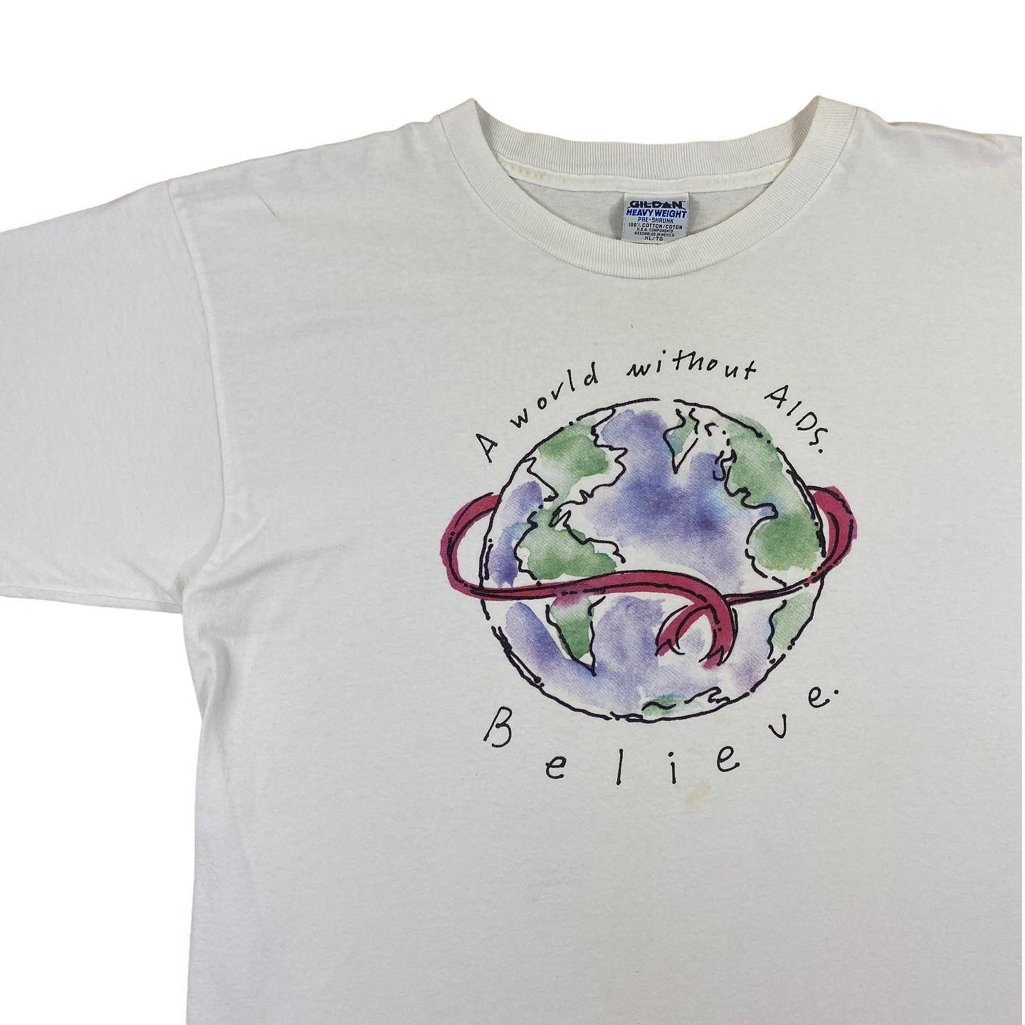 90s A world without Aids tee. XL