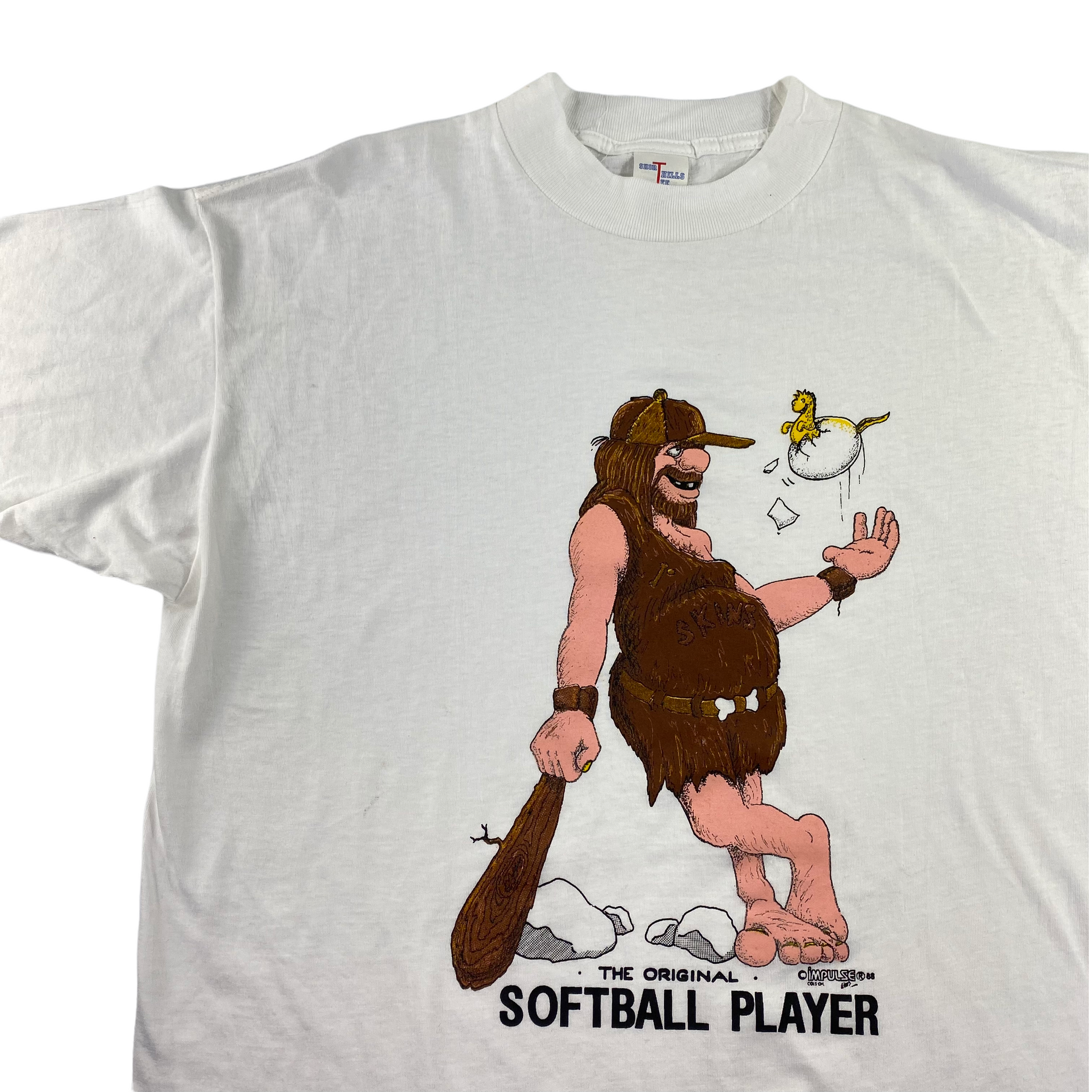 80s Original softball player tee. L/XL