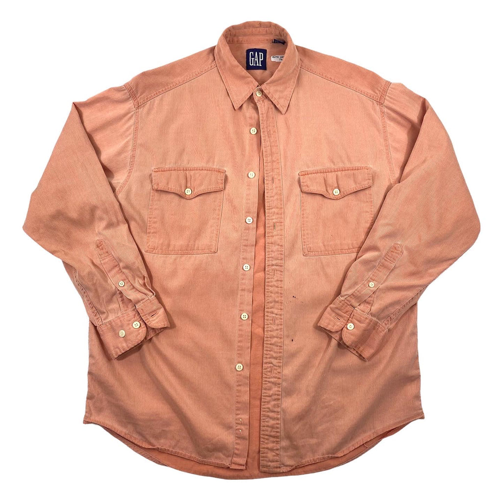 Peach Gap button up shirt. medium