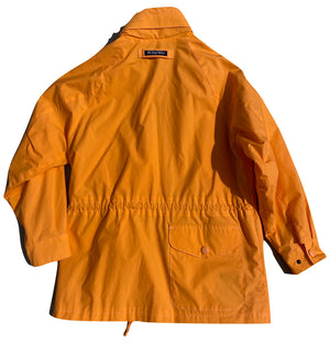 Nautical tangerine jacket. back pocket crazy. S/M