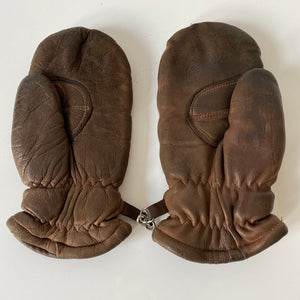 Leather mittens. large