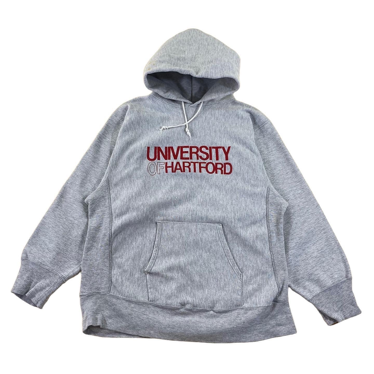 80s University of hartford reverse weave hood. XL