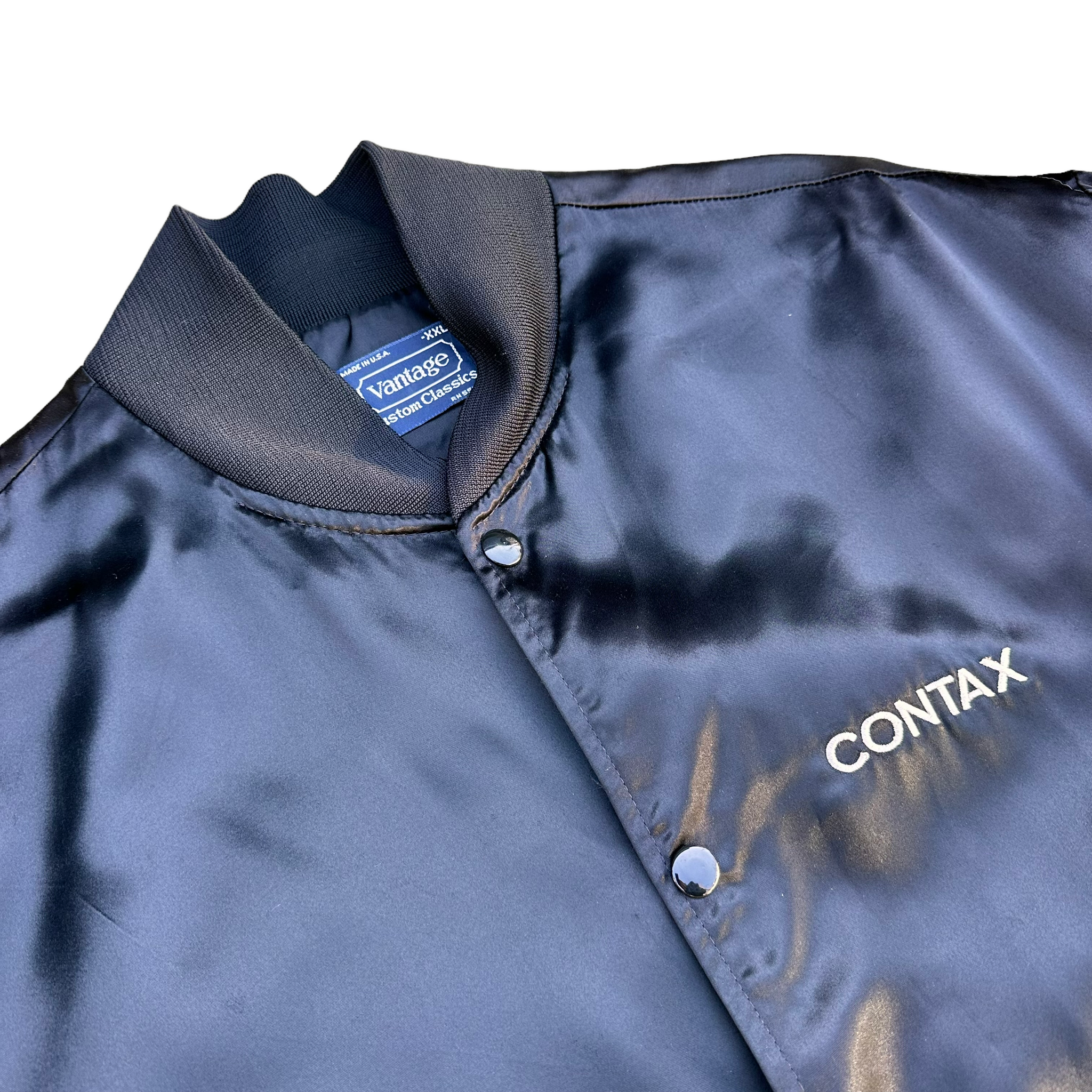 90s Contax satin jacket XXL