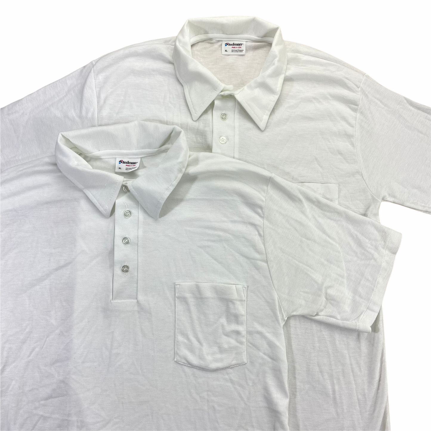 2 80s steadman pocket polo shirts XL