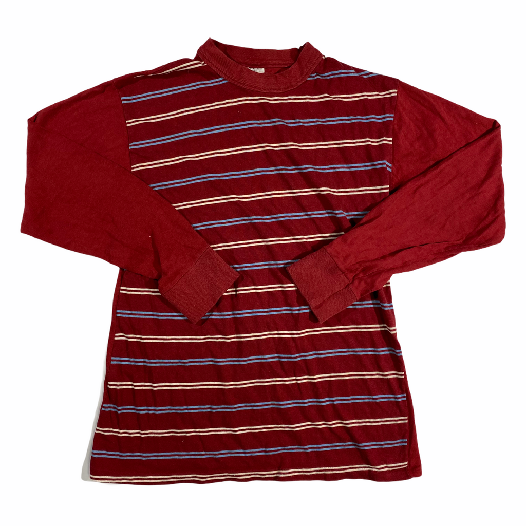 70s JC Penny striped long sleeve. boys medium? (really small)