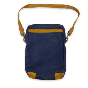 90s Canvas leather side bag