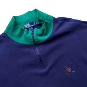 90s Polo golf 1/4 zip sweatshirt   XXL Fit