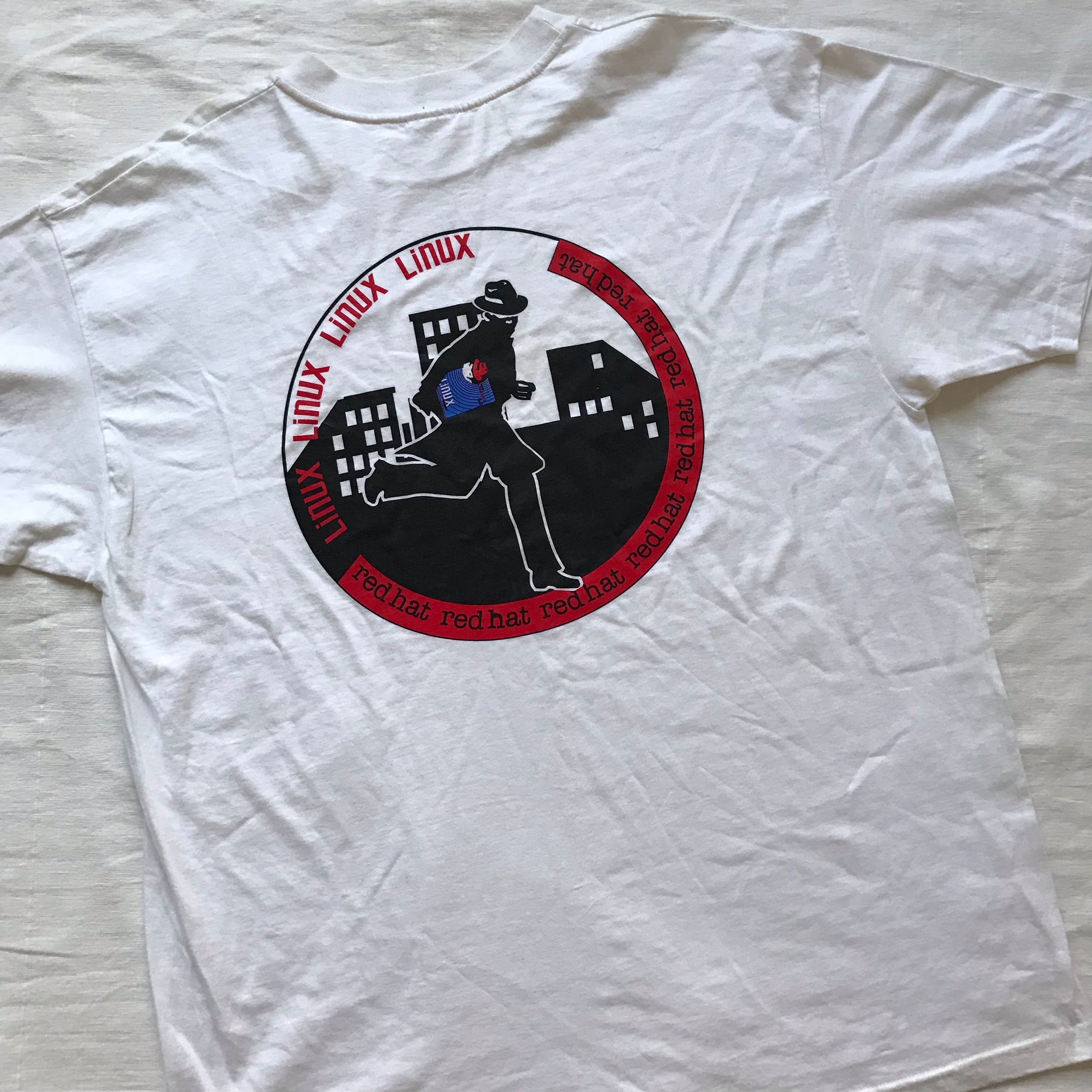 90s Linux red hat tee XL – Vintage Sponsor