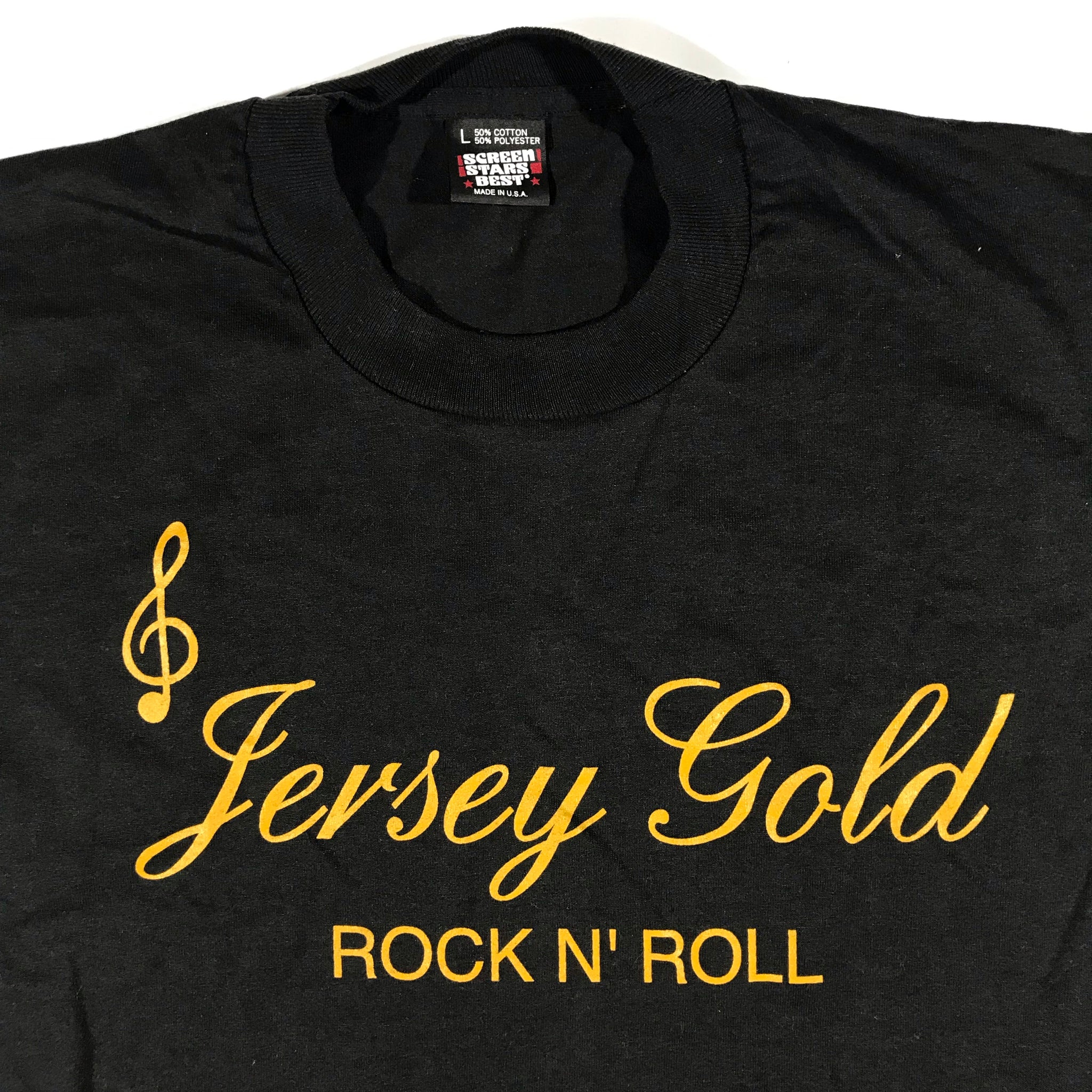 90s Jersey gold tee. large