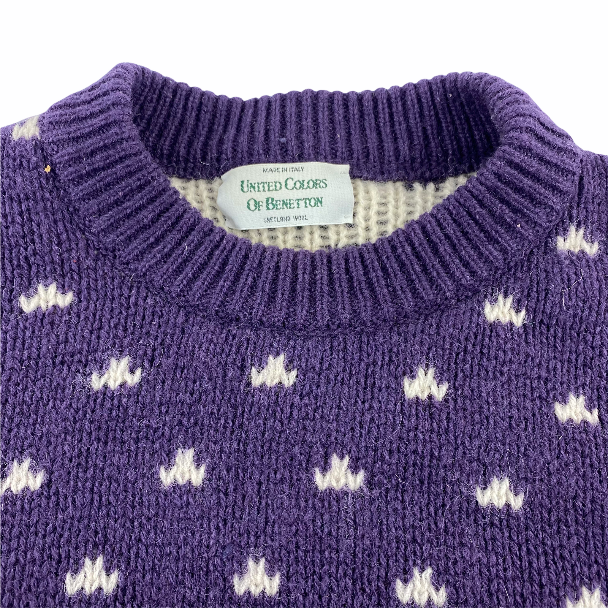 Benetton shetland wool sweater. Made in italy🇮🇹  L/XL