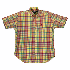 Polo ralph lauren plaid button down shirt. M/L