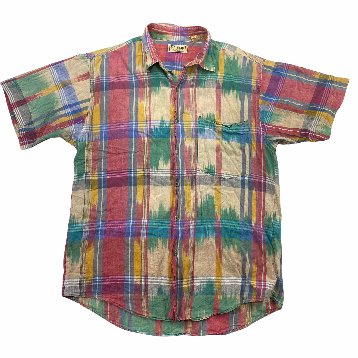 LL Bean Madras Shirt Medium