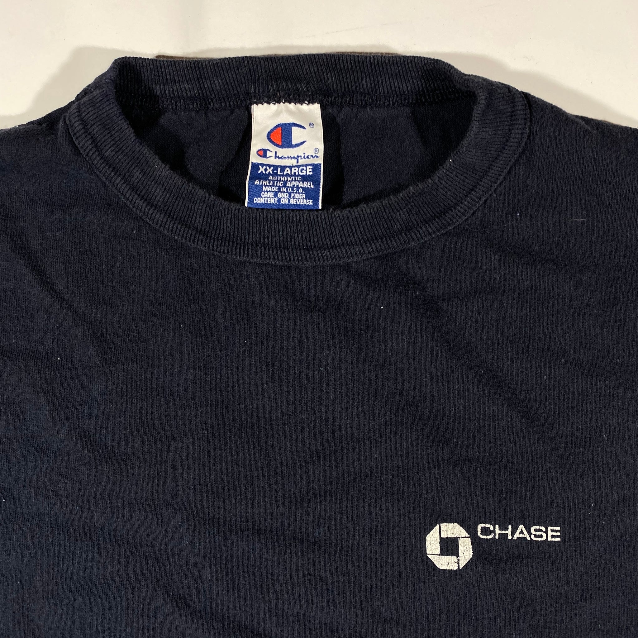90s Chanpion chase bank tee XL fit