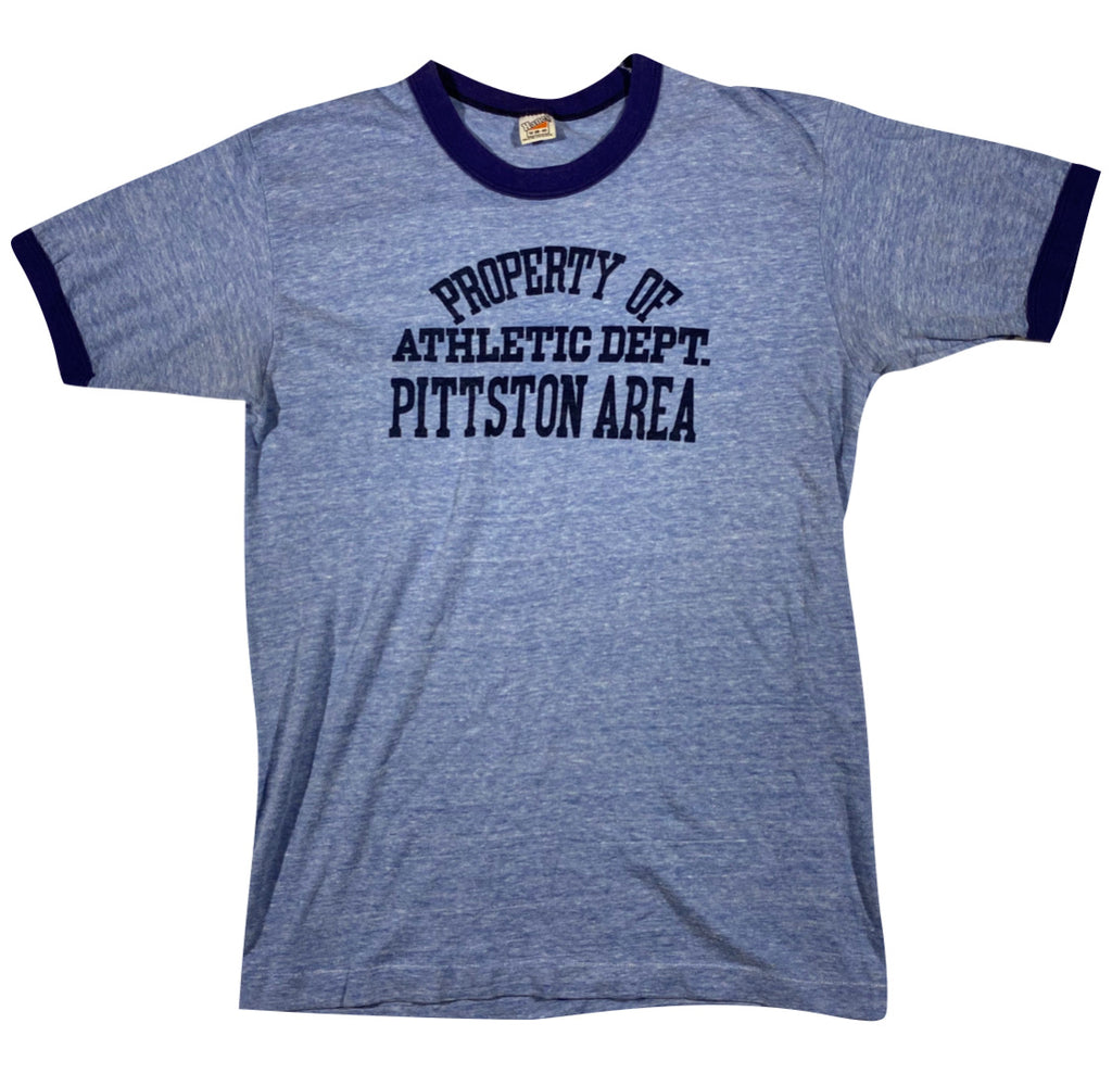 70s Pitston area athletic dept ringer tee. Small fit