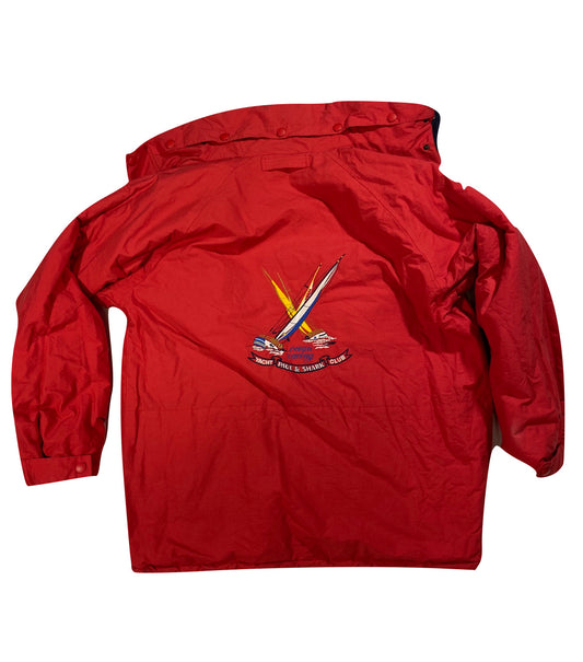 Paul & Shark reversible puffy jacket. packable hood. XL