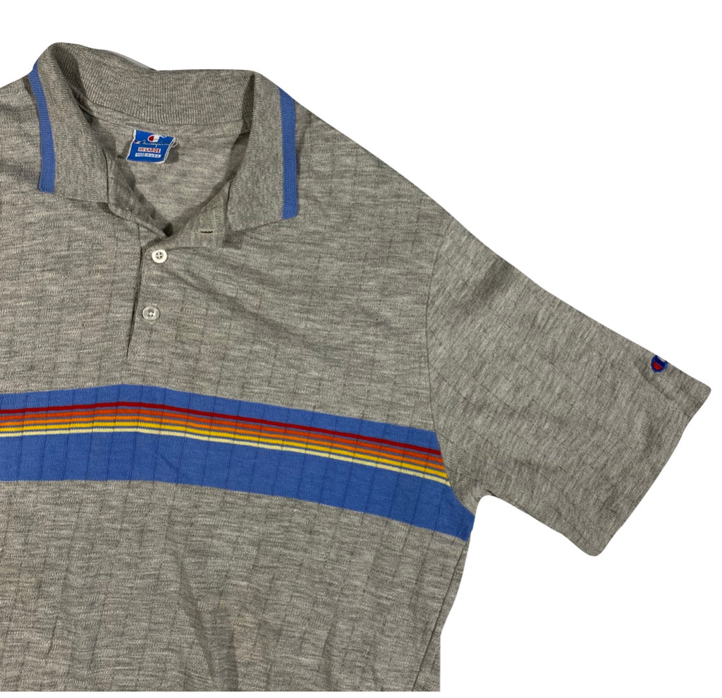 80s Champion rainbow polo XL fit