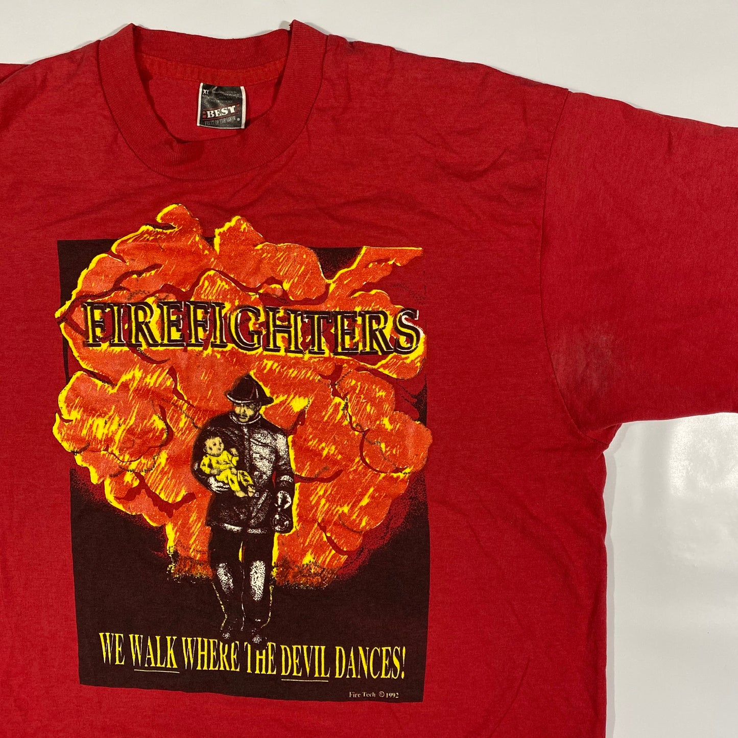 90s Firefighters tee. XL